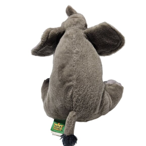 Wild Republic Elephant 15 inch Plush Gray Tusks Realistic Stuffed Animal Toy - Picture 4 of 9
